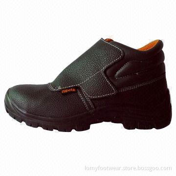 Safety Boots, Made of Embossed Cow Leather and PU Sole, 37 to 48# Sizes